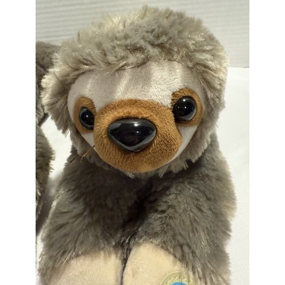 20" Sloth Neck Massager Pillow Soft Brown Plush Stuffed Animal Vibrates - Works - Picture 3 of 7